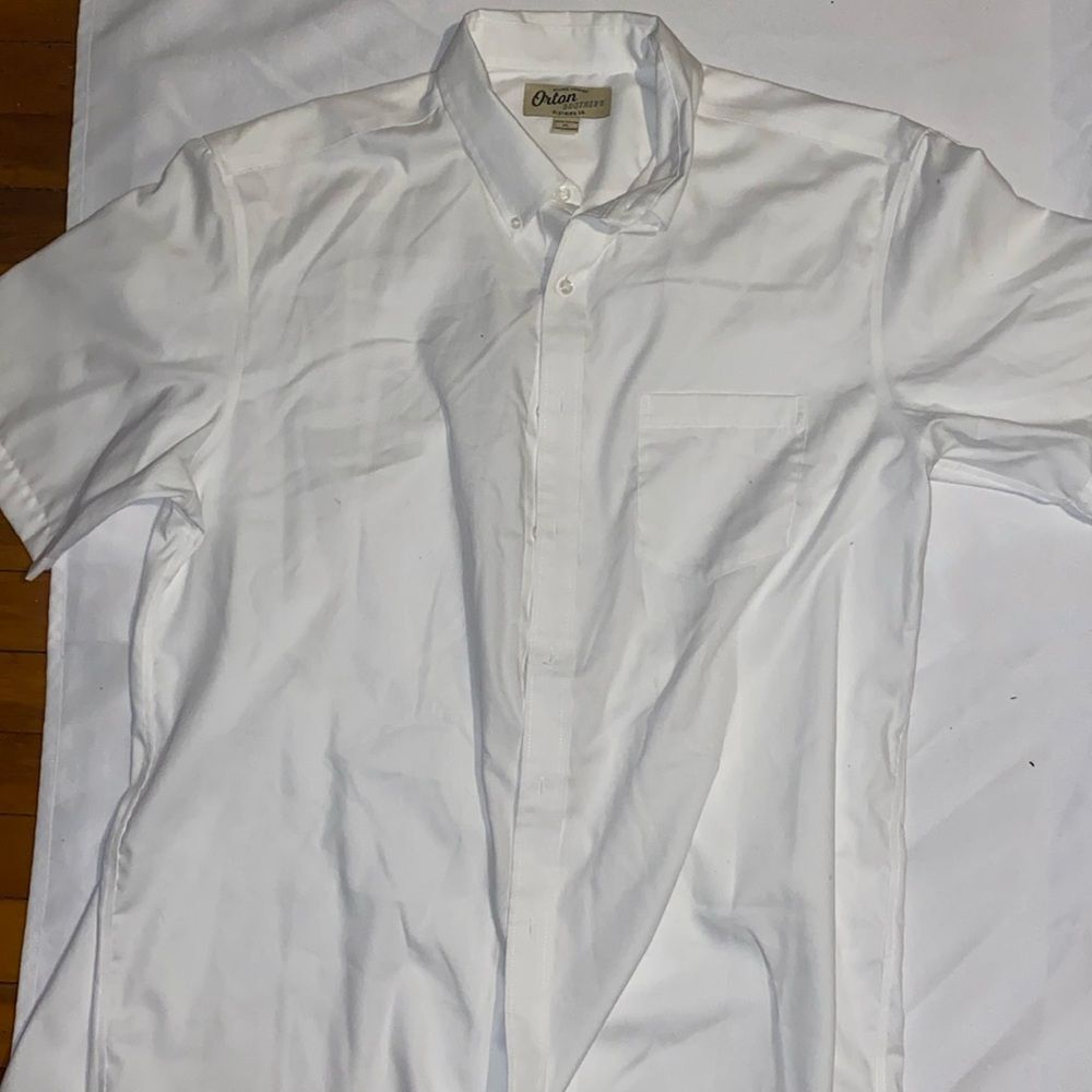 White Casual Button Down Shirt for Men